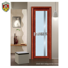 Modern home decorative interior aluminium frame waterproof bathroom door